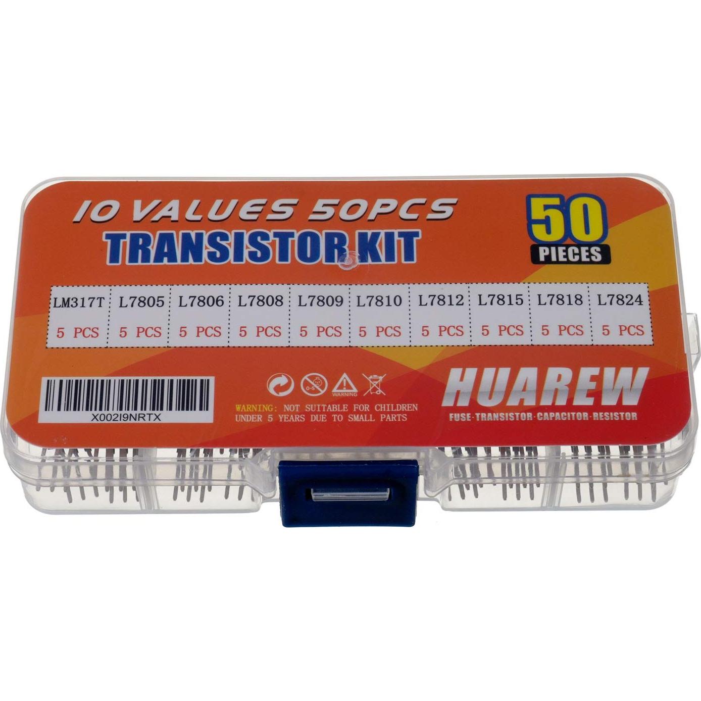 Kit de Reguladores de Voltaje Fijo Positivo HUAREW 50 Pcs