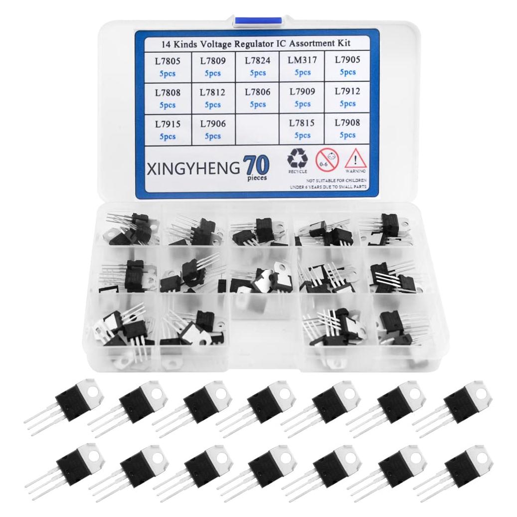 Kit de Transistores Reguladores de Voltaje 70Pcs XLX T0-220