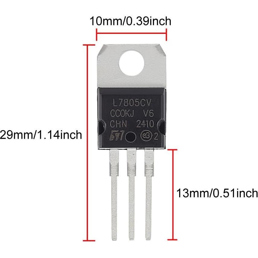 Regulador de Voltaje L7805CV 5V 1.5A D-FLIFE 10pcs