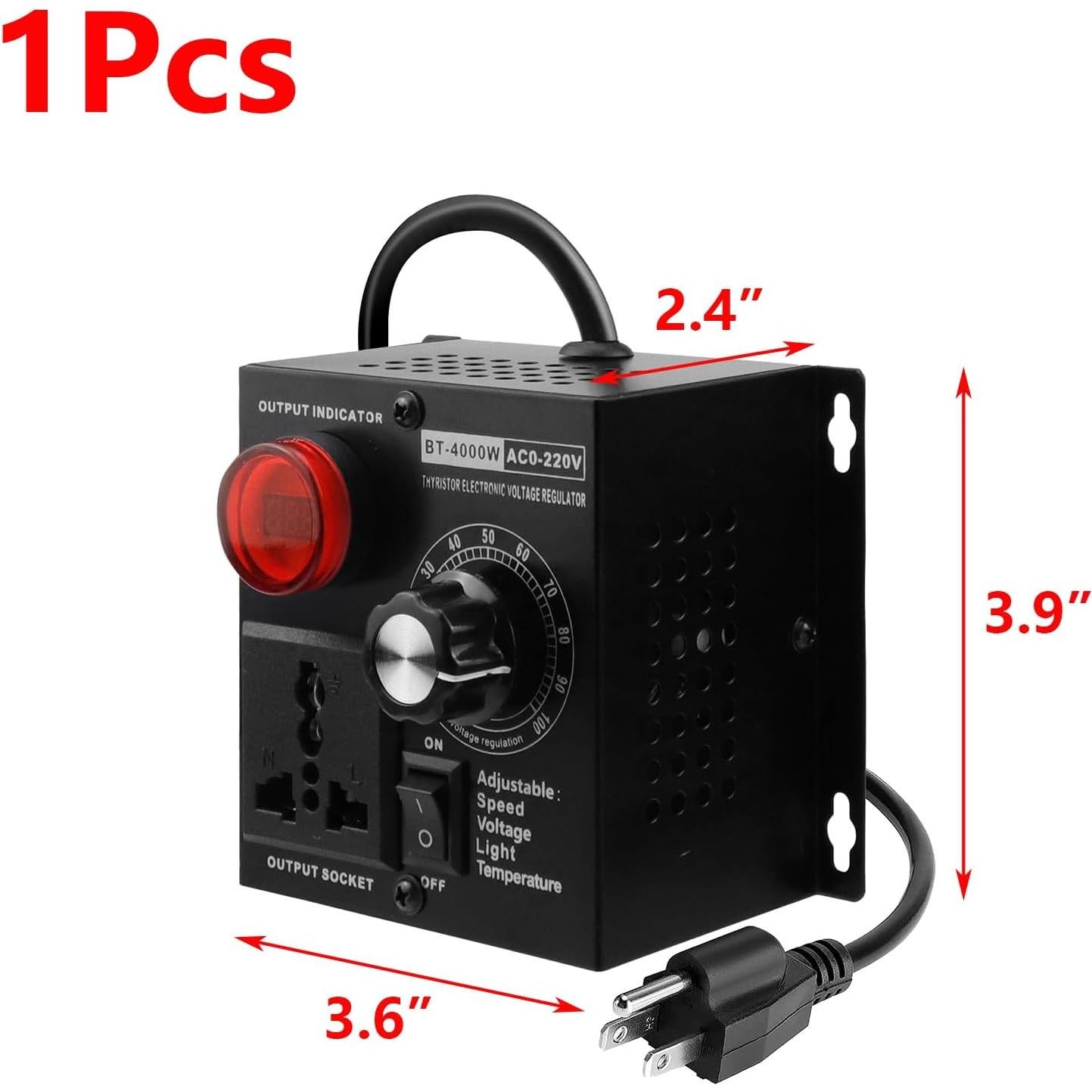 Controlador de Velocidad Variable Antrader 15A 220V 4000W