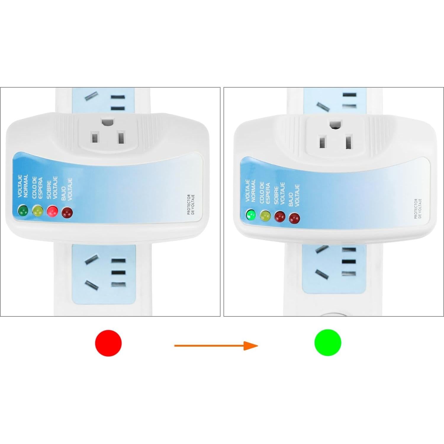 Protector de Voltaje QWORK 2-Pack 1400W para Electrodomésticos