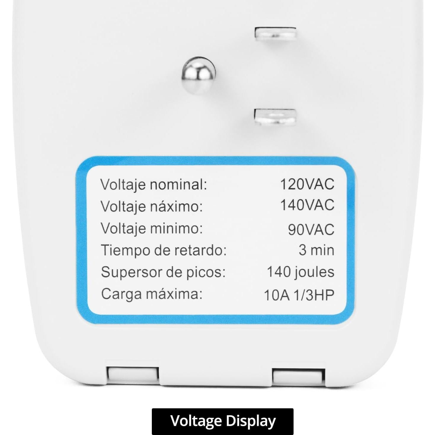 Protector de Voltaje QWORK 2-Pack 1400W para Electrodomésticos