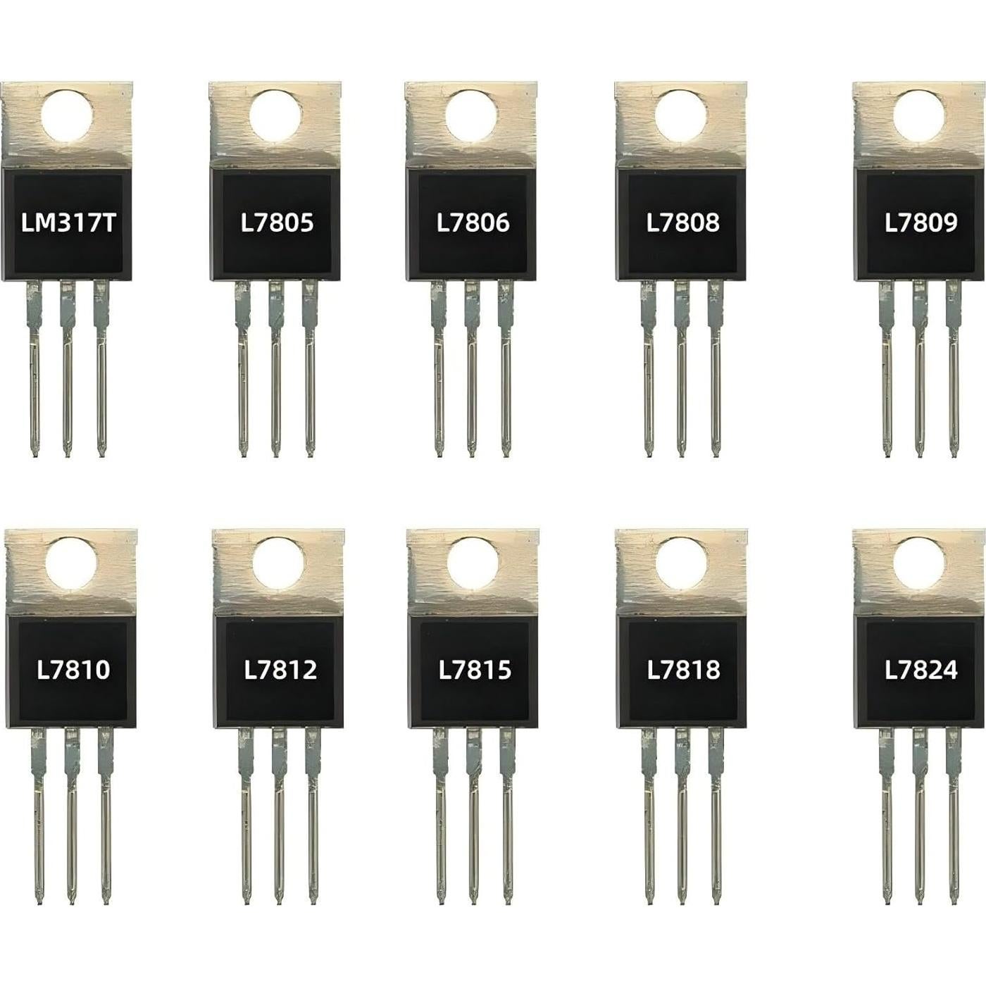 Kit 50 Reguladores de Voltaje TO-220 MTDELE LM317 L7805