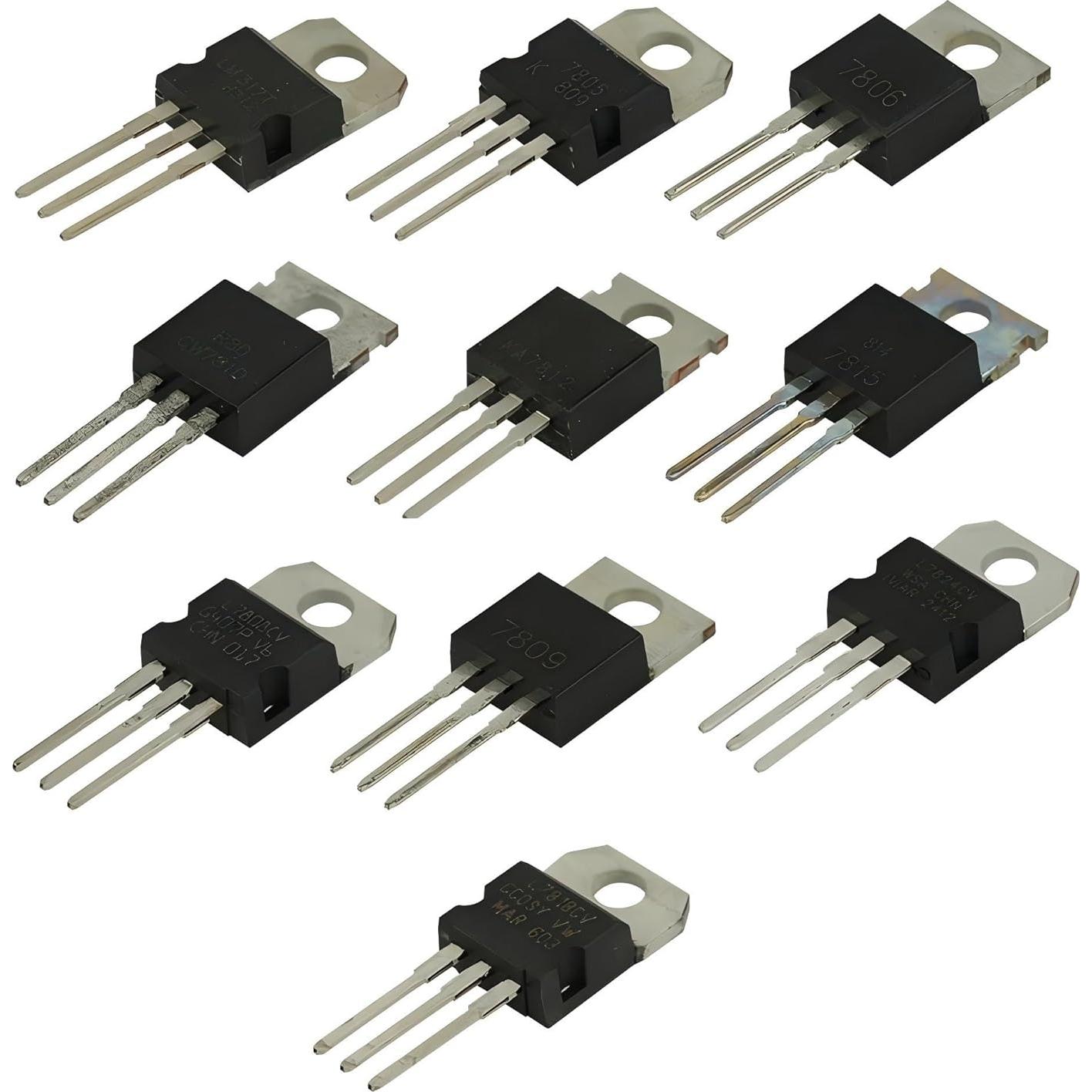 Kit 50 Reguladores de Voltaje TO-220 MTDELE LM317 L7805