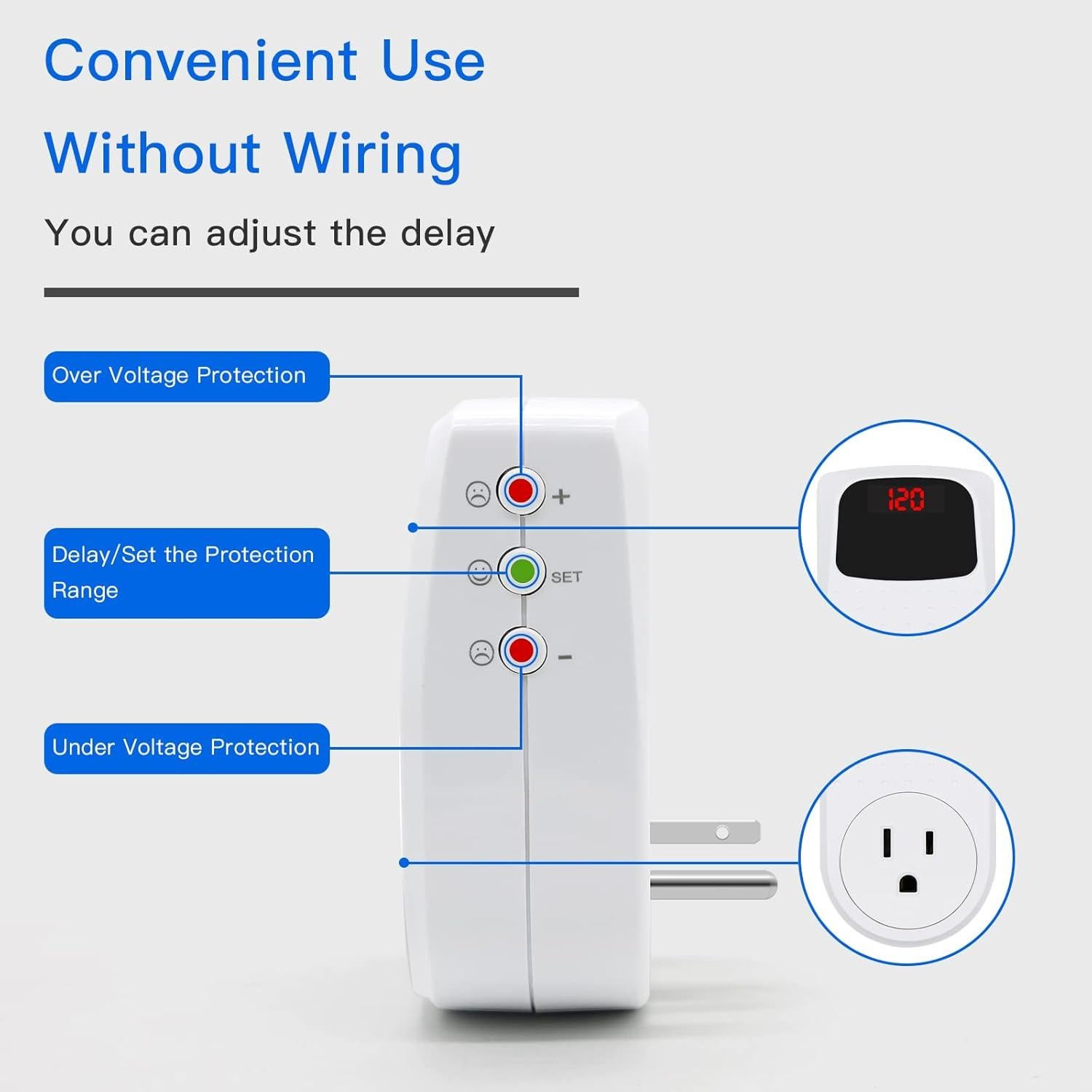 Protector de Sobretensión BSEED 120V 1 Salida Ajustable