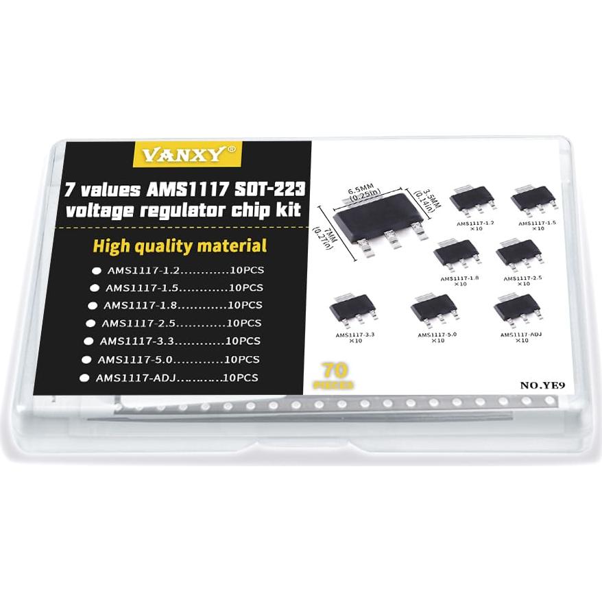 Kits Reguladores Voltaje SMD AMS1117 7 Valores 70 Pcs