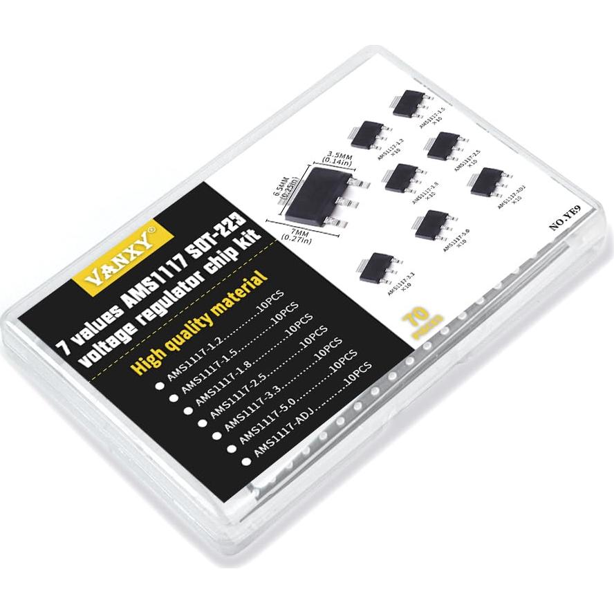 Kits Reguladores Voltaje SMD AMS1117 7 Valores 70 Pcs