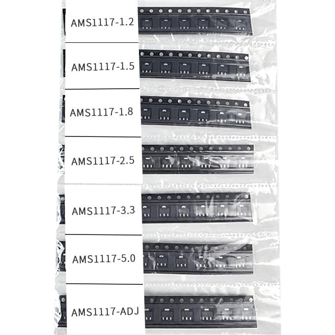 Kits Reguladores Voltaje SMD AMS1117 7 Valores 70 Pcs