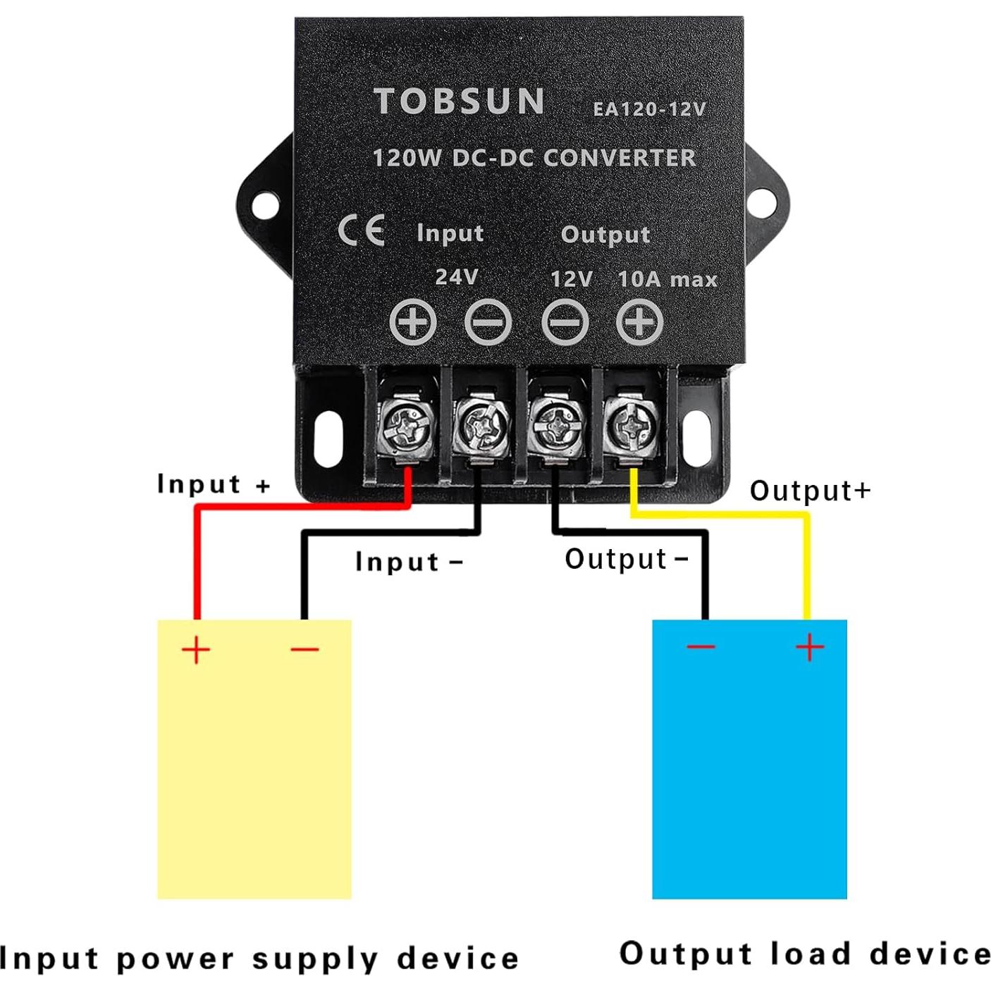 Convertidor de Voltaje 24V a 12V 10A HOMELYLIFE Regulador