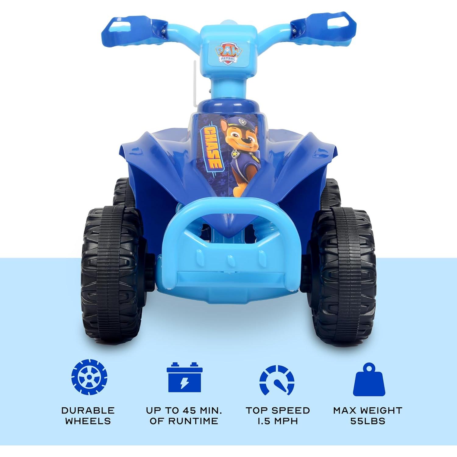 Cuatrimoto Paw Patrol Chase 6V para Niños - Juguete Seguro