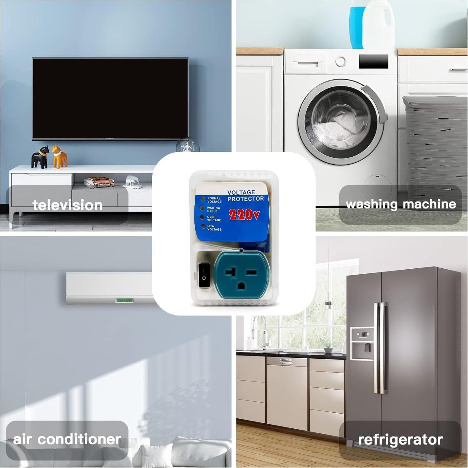 Protector de Sobretensión BSEED 220V Ajustable 4400W 2 Paquete