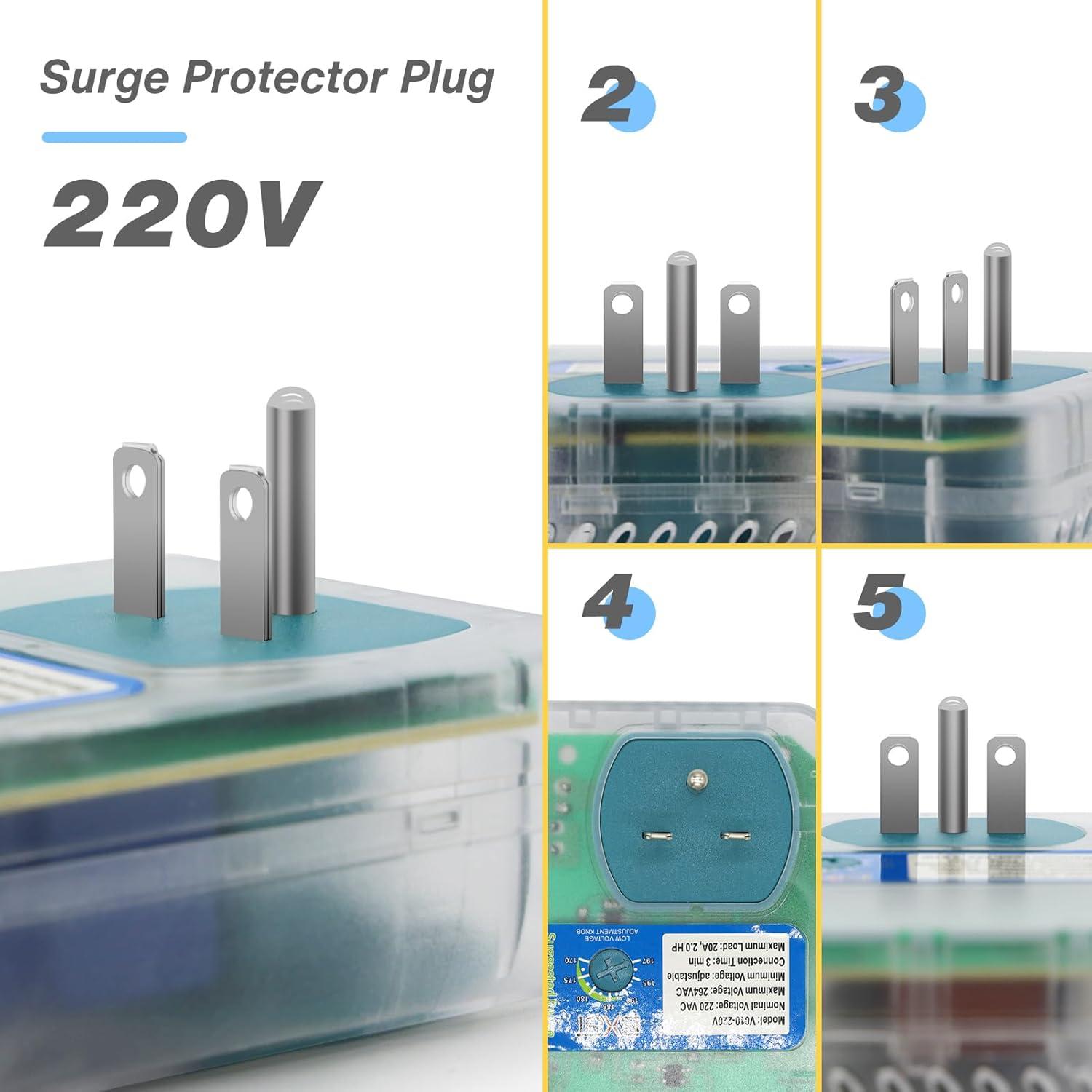 Protector de Sobretensión BSEED 220V Ajustable 4400W 2 Paquete