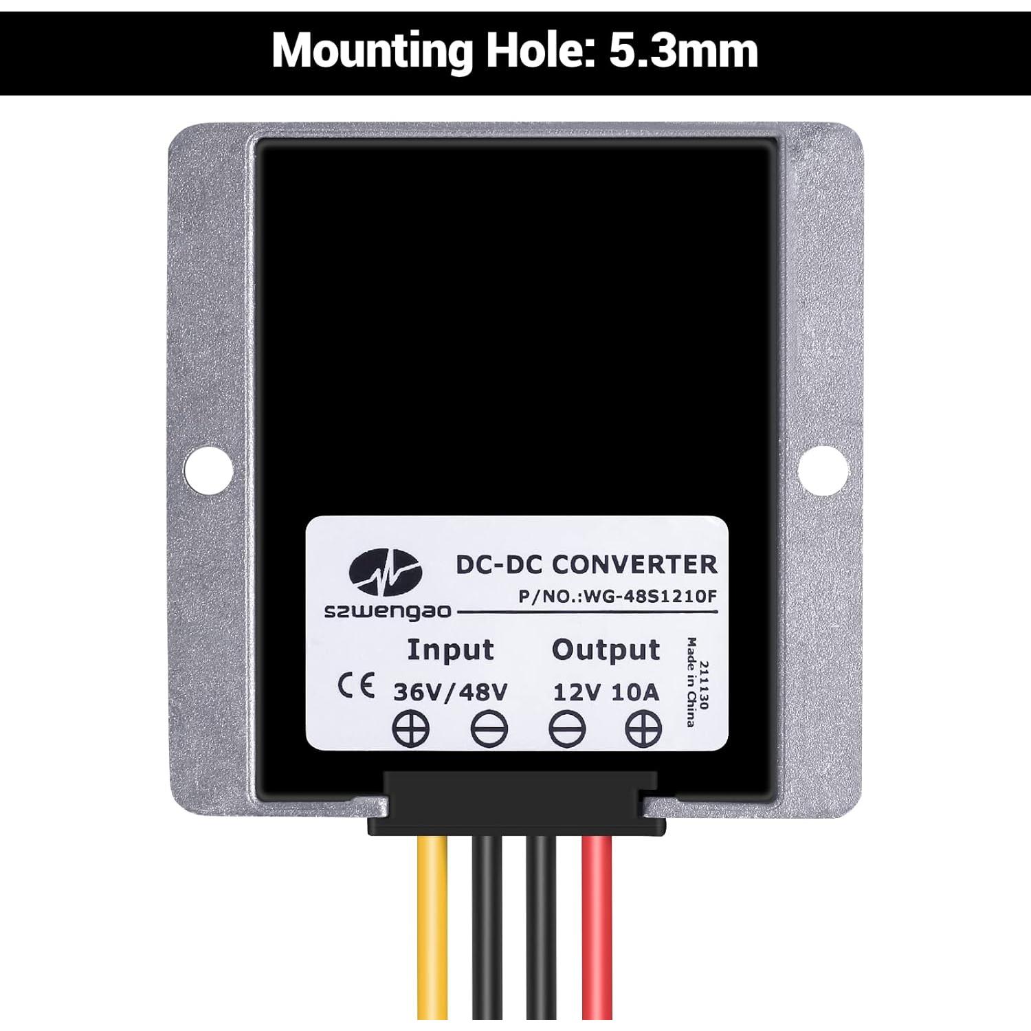 Convertidor 48V a 12V BANRIA 20A 240W IP68 para Carro de Golf