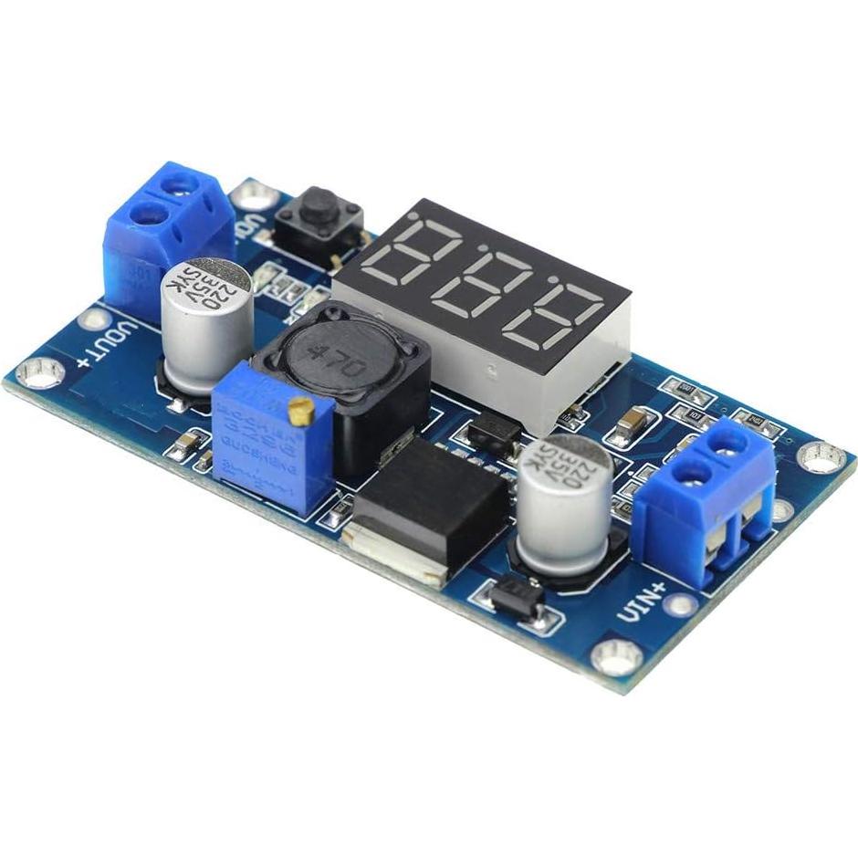 Paquete de 2 Convertidores Buck LM2596 con Pantalla LED 12V 5V