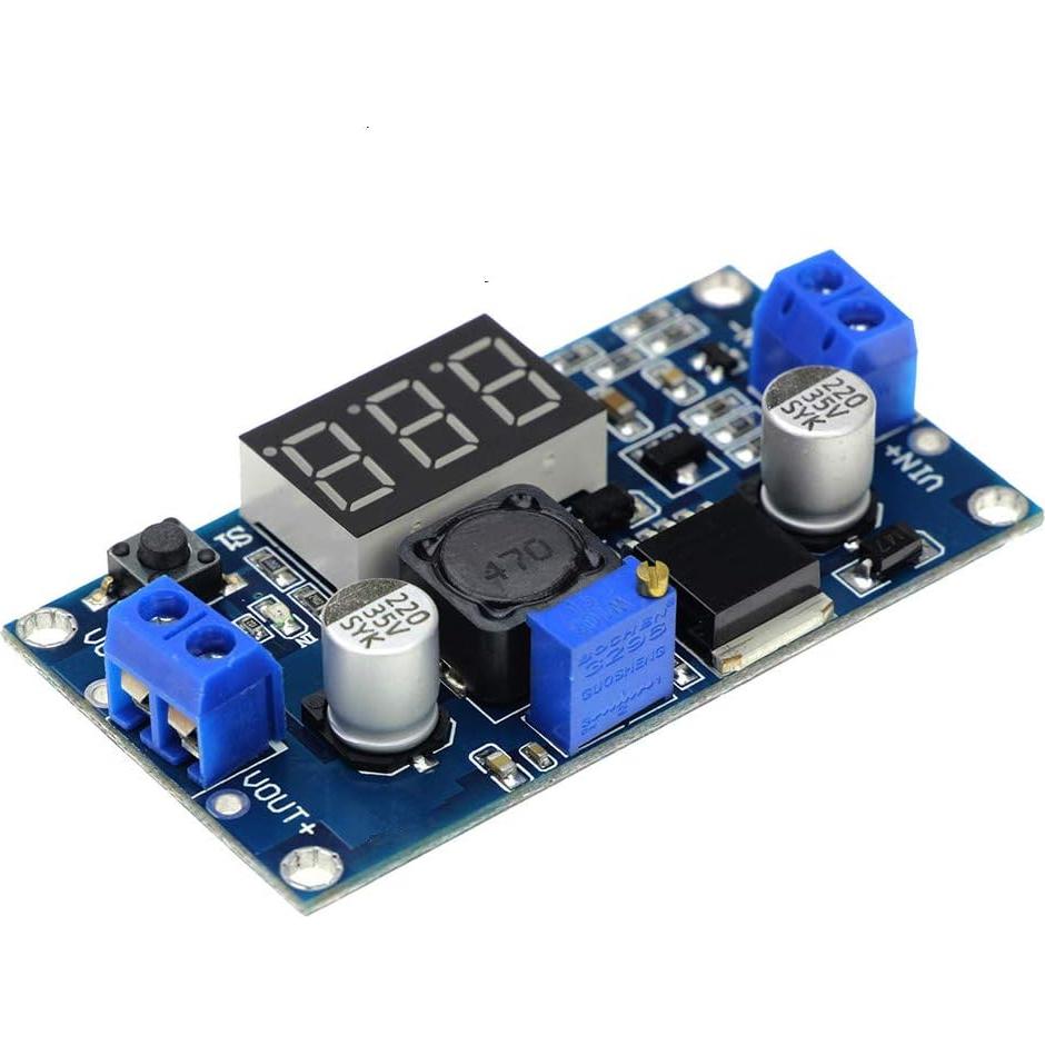 Paquete de 2 Convertidores Buck LM2596 con Pantalla LED 12V 5V