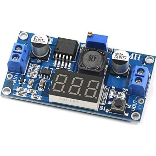 Paquete de 2 Convertidores Buck LM2596 con Pantalla LED 12V 5V