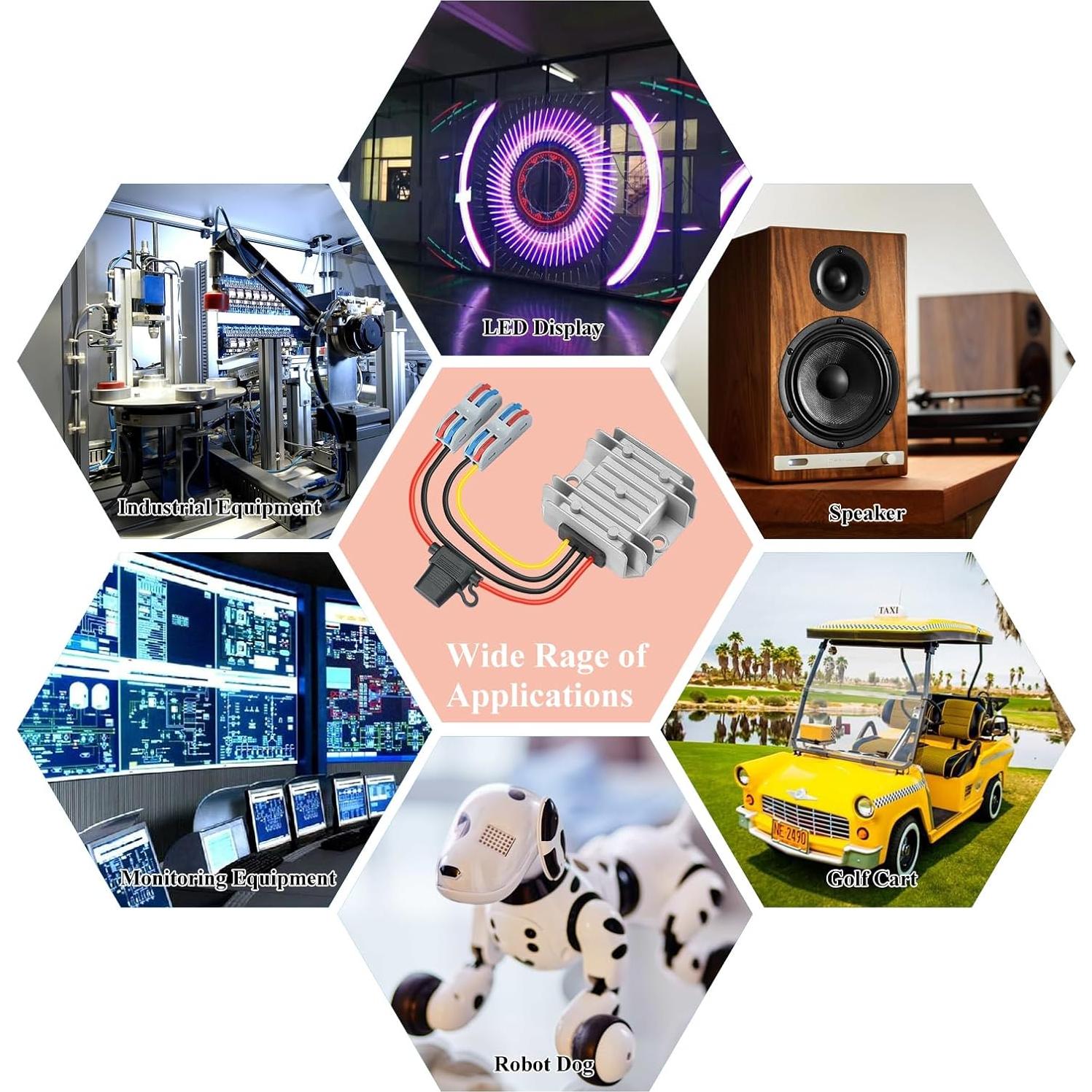 Convertidor de Potencia YBBOTT 10-22V a 24V 3A 72W IP67