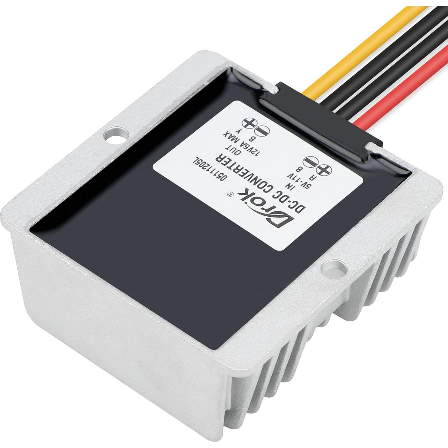 Convertidor Elevador DROK 5V a 12V 5A 60W Impermeable