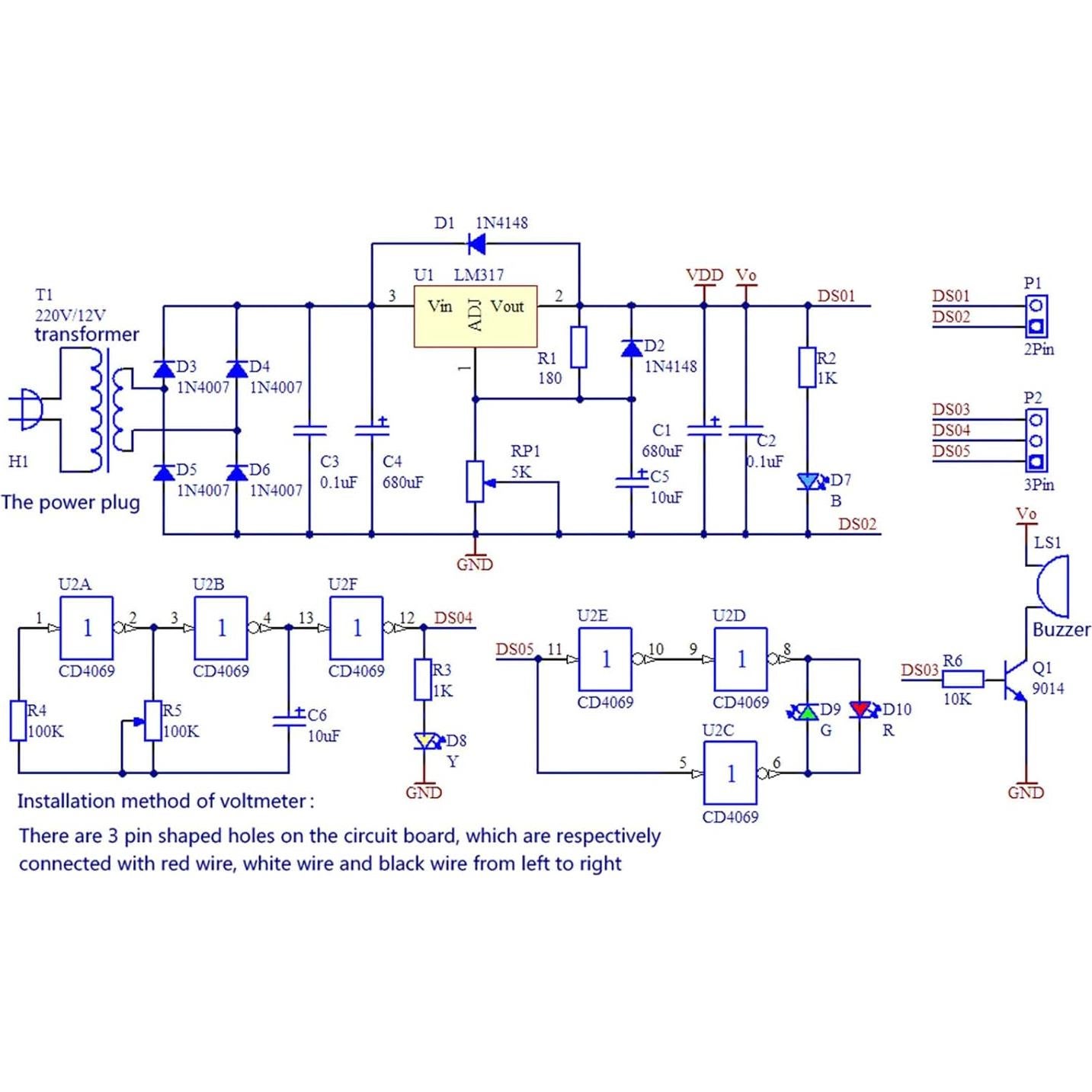 Kit DIY Alinan 2pcs Regulador de Voltaje LM317 1.25V-12.5V