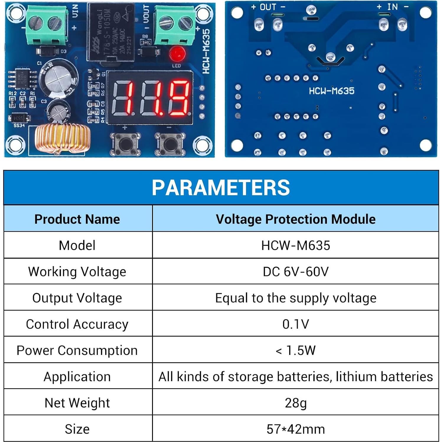 Controlador de Voltaje IS 12V-36V 20A Protección Batería 2 PCS