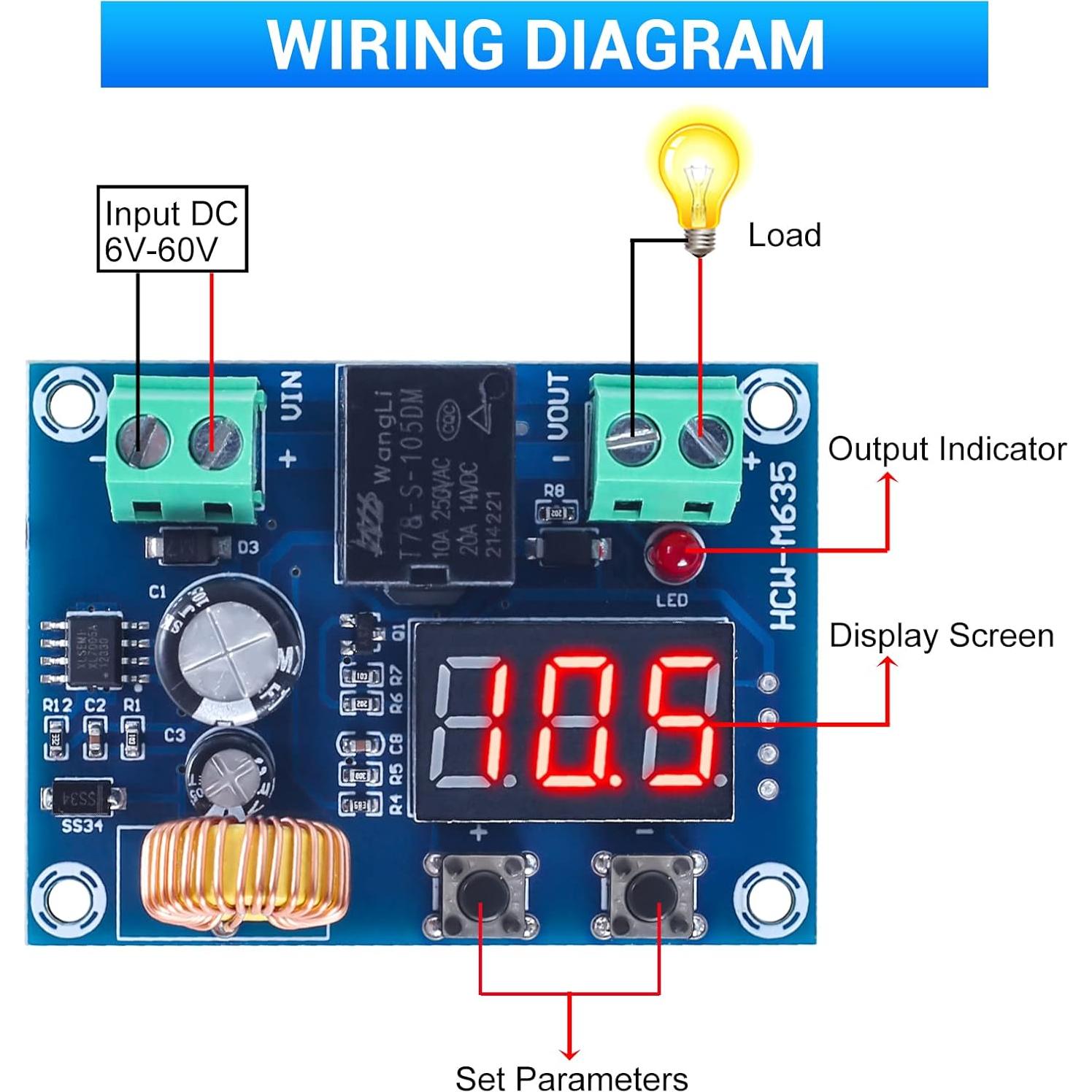 Interruptor de Protección Bajo Voltaje Digital IS 12-36V