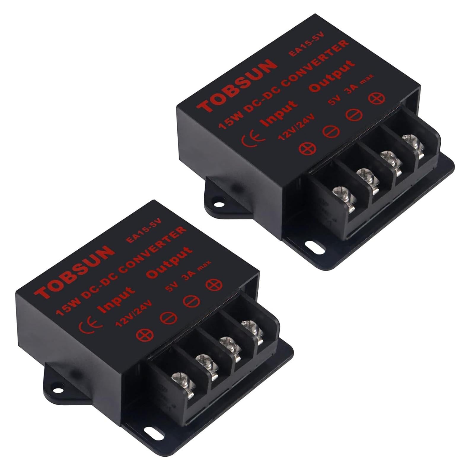 Paquete de 2 Reguladores 12V/24V a 5V 3A DWEII