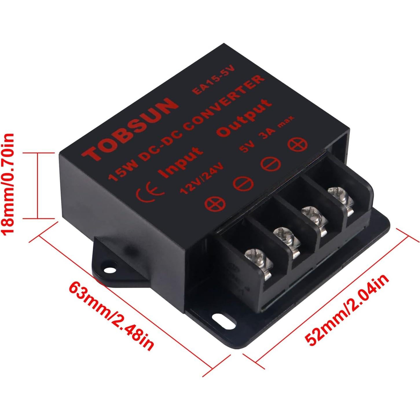 Paquete de 2 Reguladores 12V/24V a 5V 3A DWEII