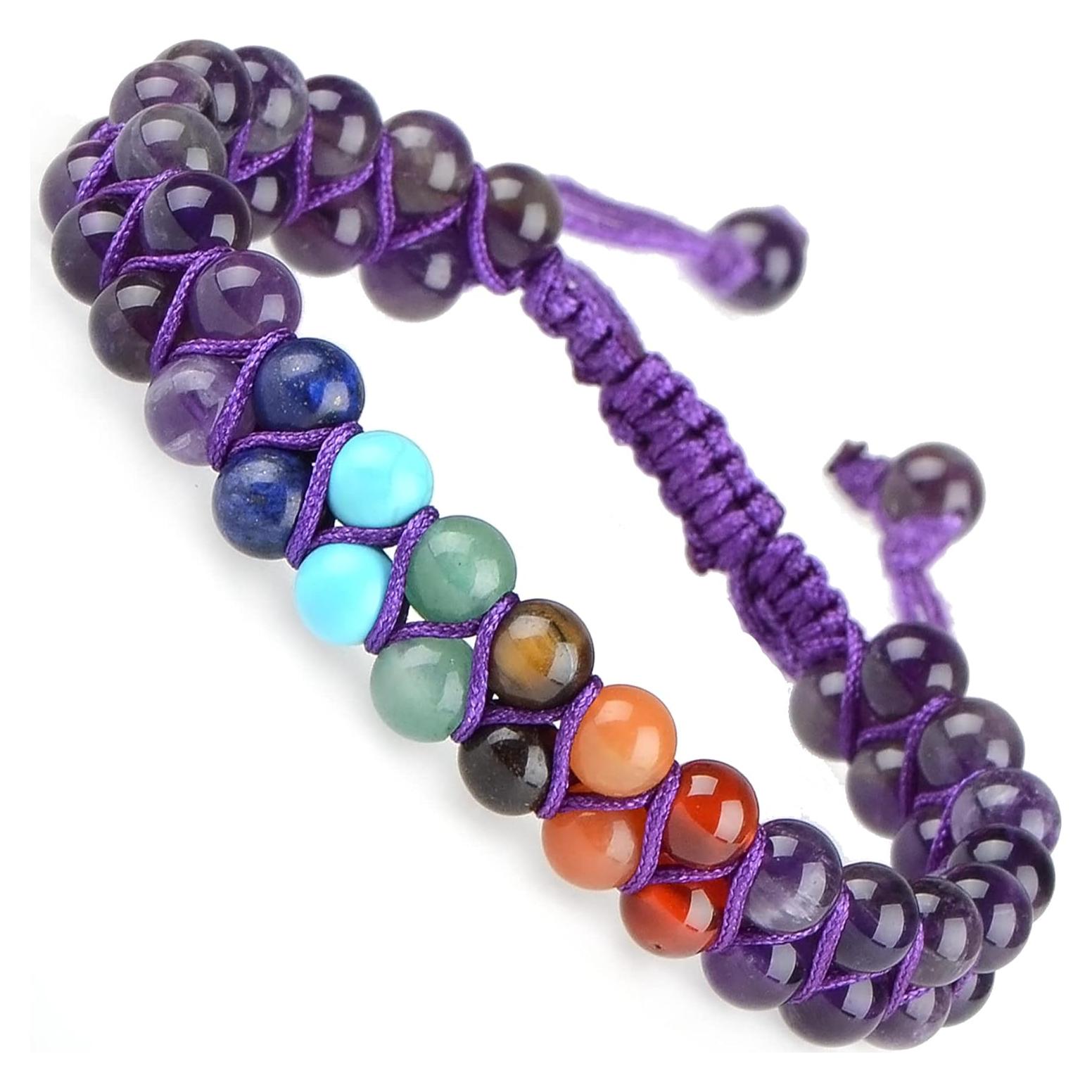 Pulsera de Cuentas Doble Capa Massive Beads 7-Chakras 6mm