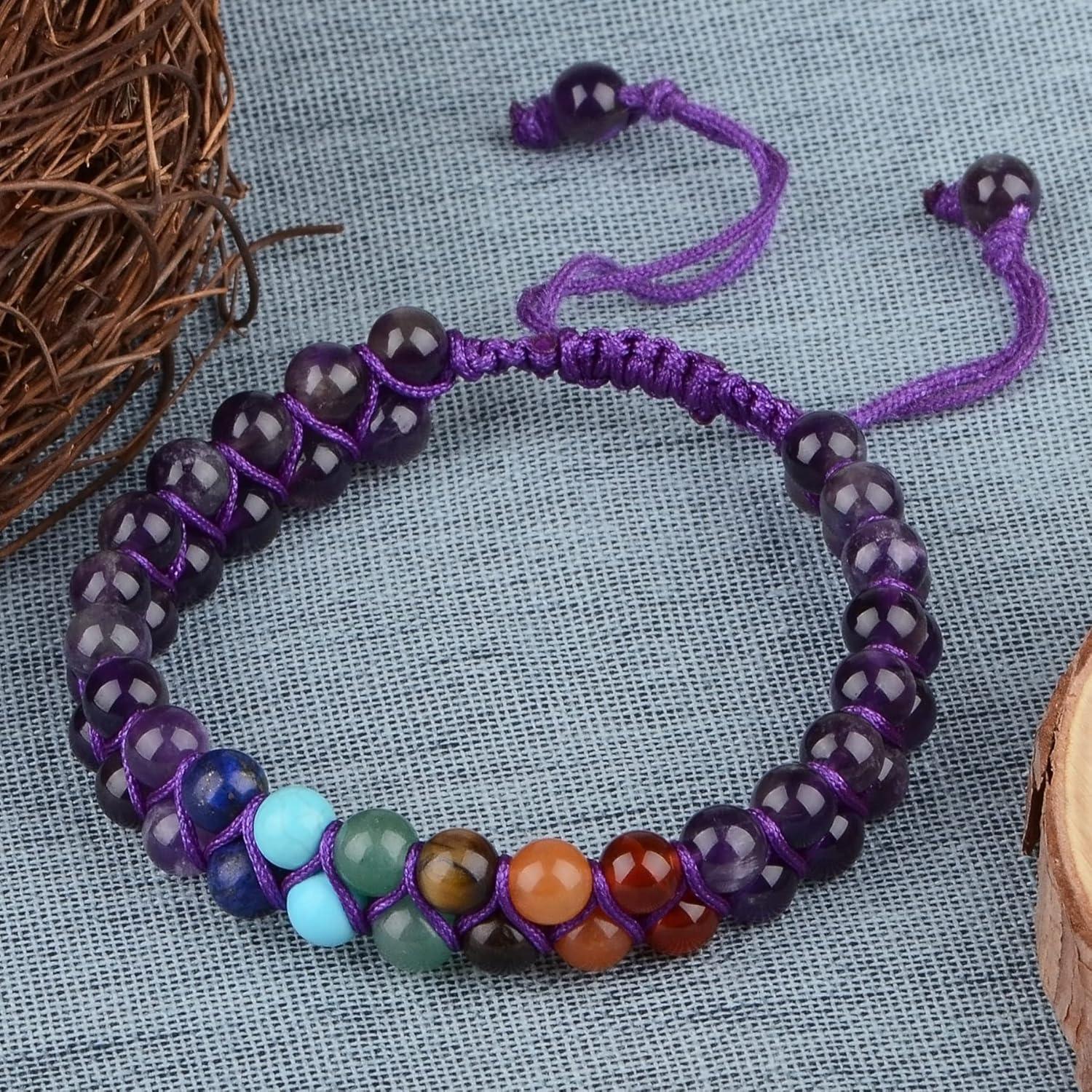 Pulsera de Cuentas Doble Capa Massive Beads 7-Chakras 6mm