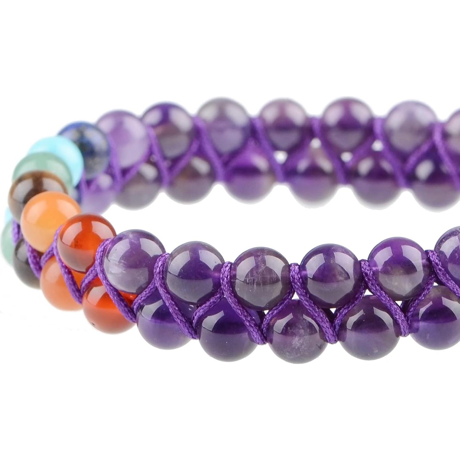 Pulsera de Cuentas Doble Capa Massive Beads 7-Chakras 6mm