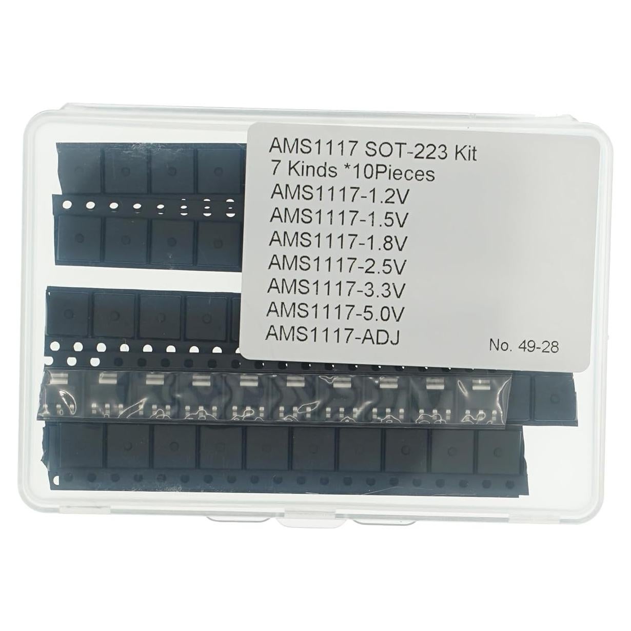 Kit Reguladores de Voltaje Lineal AMS1117 70 Piezas SOT-223