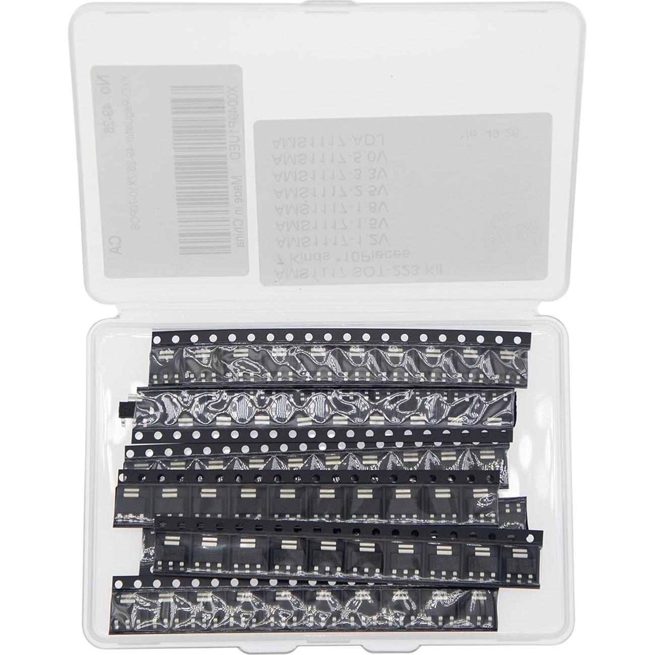Kit Reguladores de Voltaje Lineal AMS1117 70 Piezas SOT-223