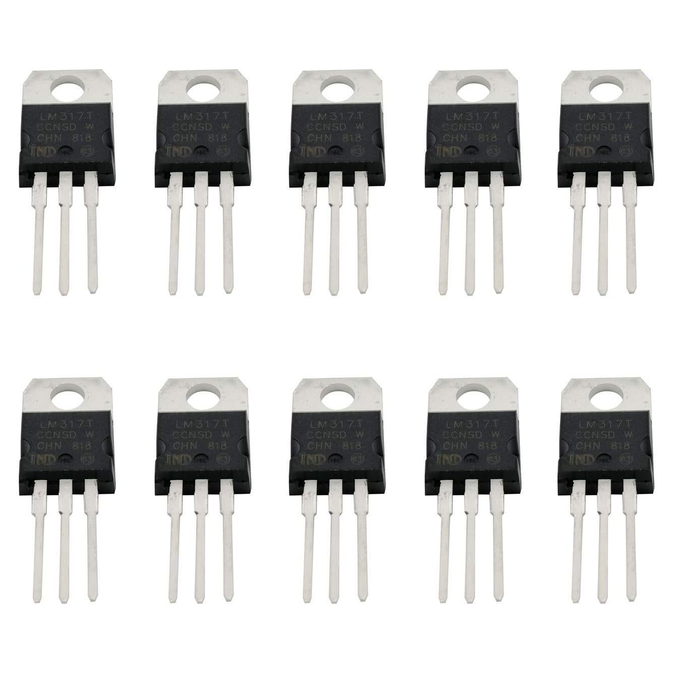 10 Reguladores de Voltaje LM317T HUABAN 1.5A 1.2V a 37V