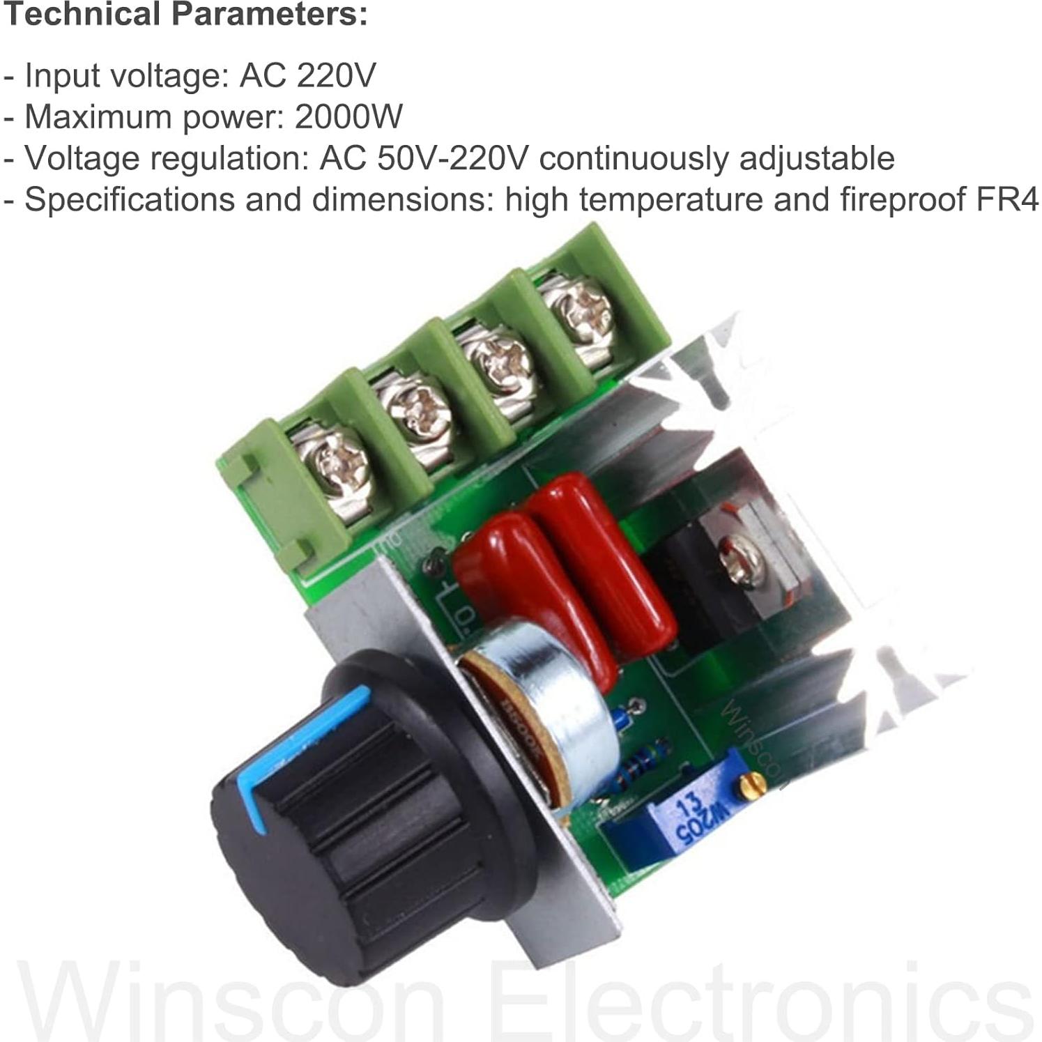 Controlador de Velocidad de Motor Eléctrico 2000W Winscon