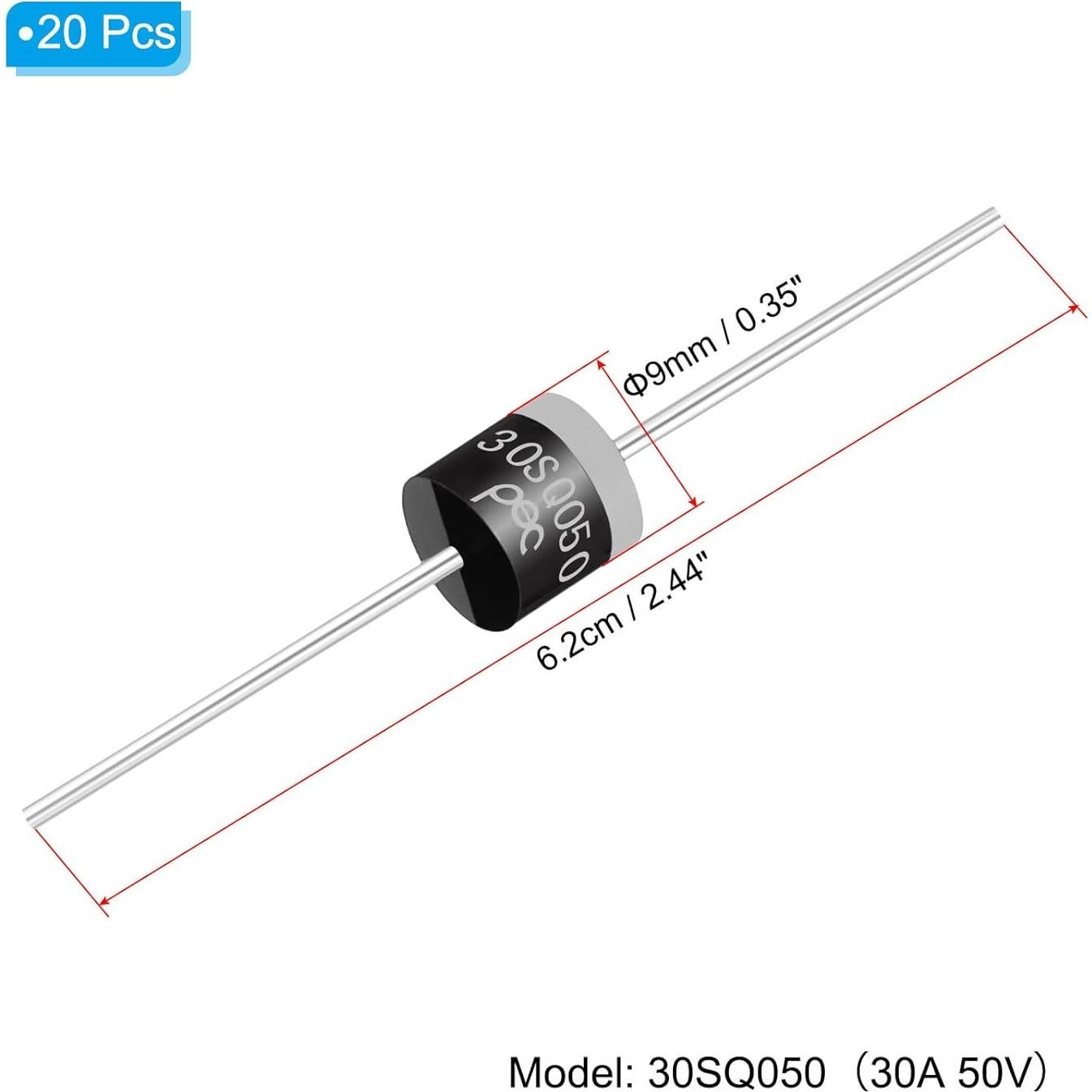 Diodos Rectificadores Schottky PATIKIL 30A 50V 20 Pcs
