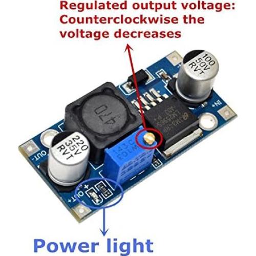 6 Paquete Regulador de Voltaje LM2596 QEBIDUM 3A Ajustable