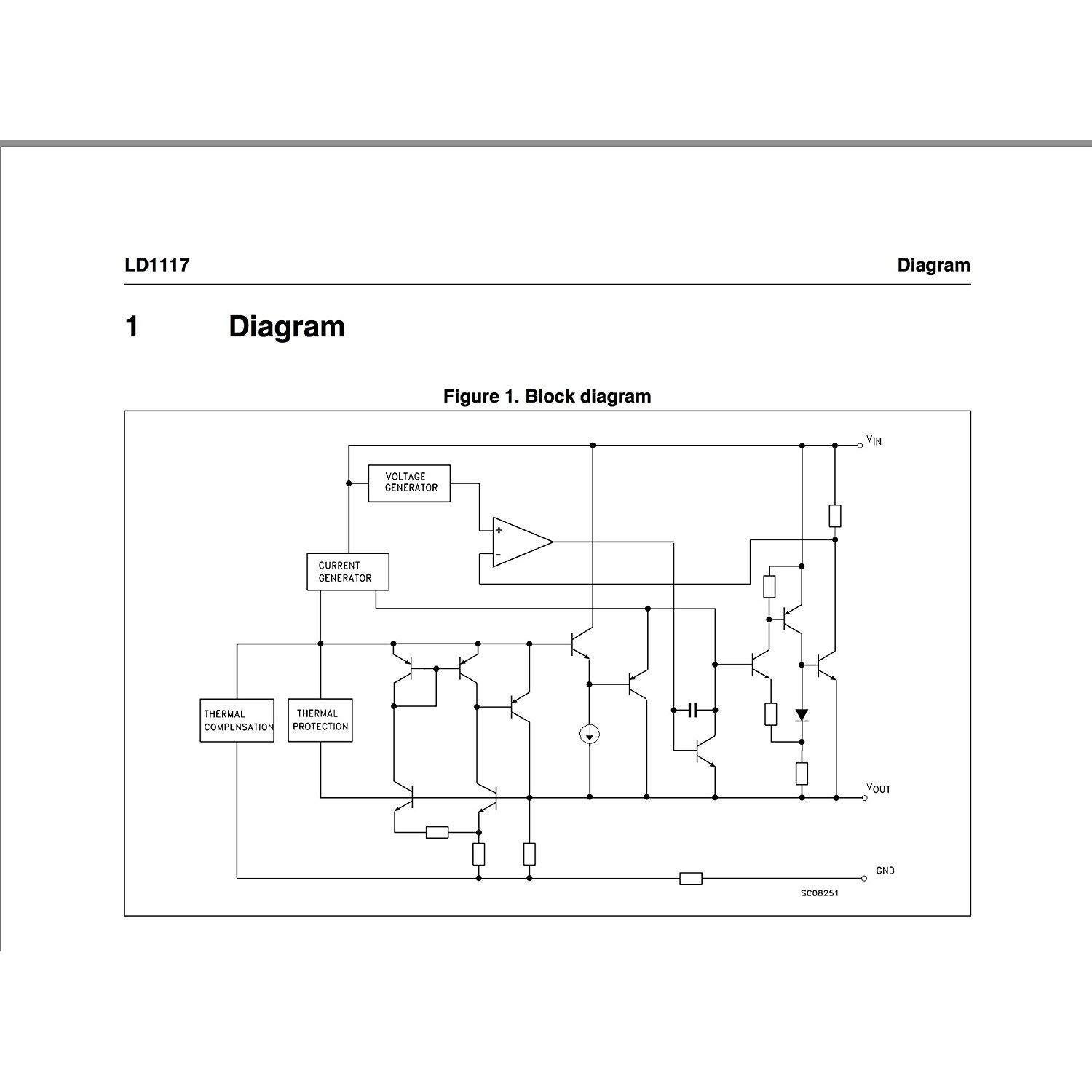 Regulador de Voltaje Lineal STMicroelectronics LD1117V33 3.3V