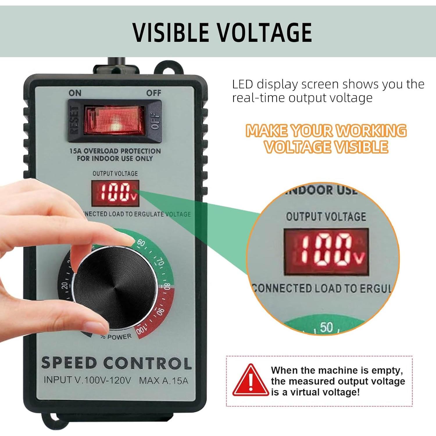 Controlador de Velocidad de Motor AC YYinno 15A 4000W
