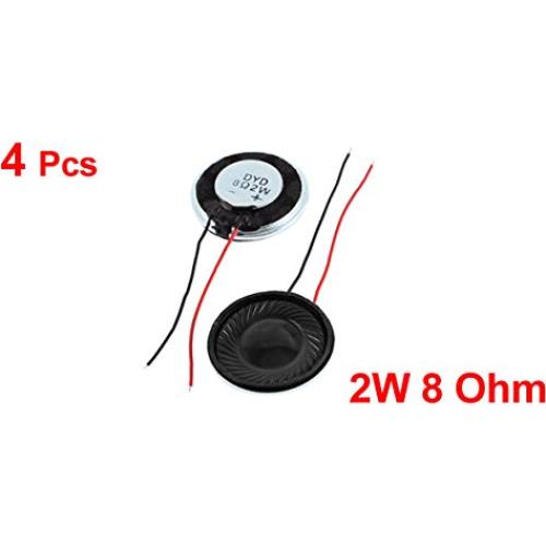 Altavoz Redondo Magnético uxcell 2W 8 Ohm Paquete de 4