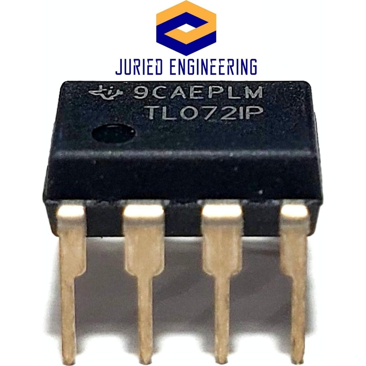 Amplificador Operacional TL072IP JFET Bajo Ruido DIP-8 (Paquete de 10)