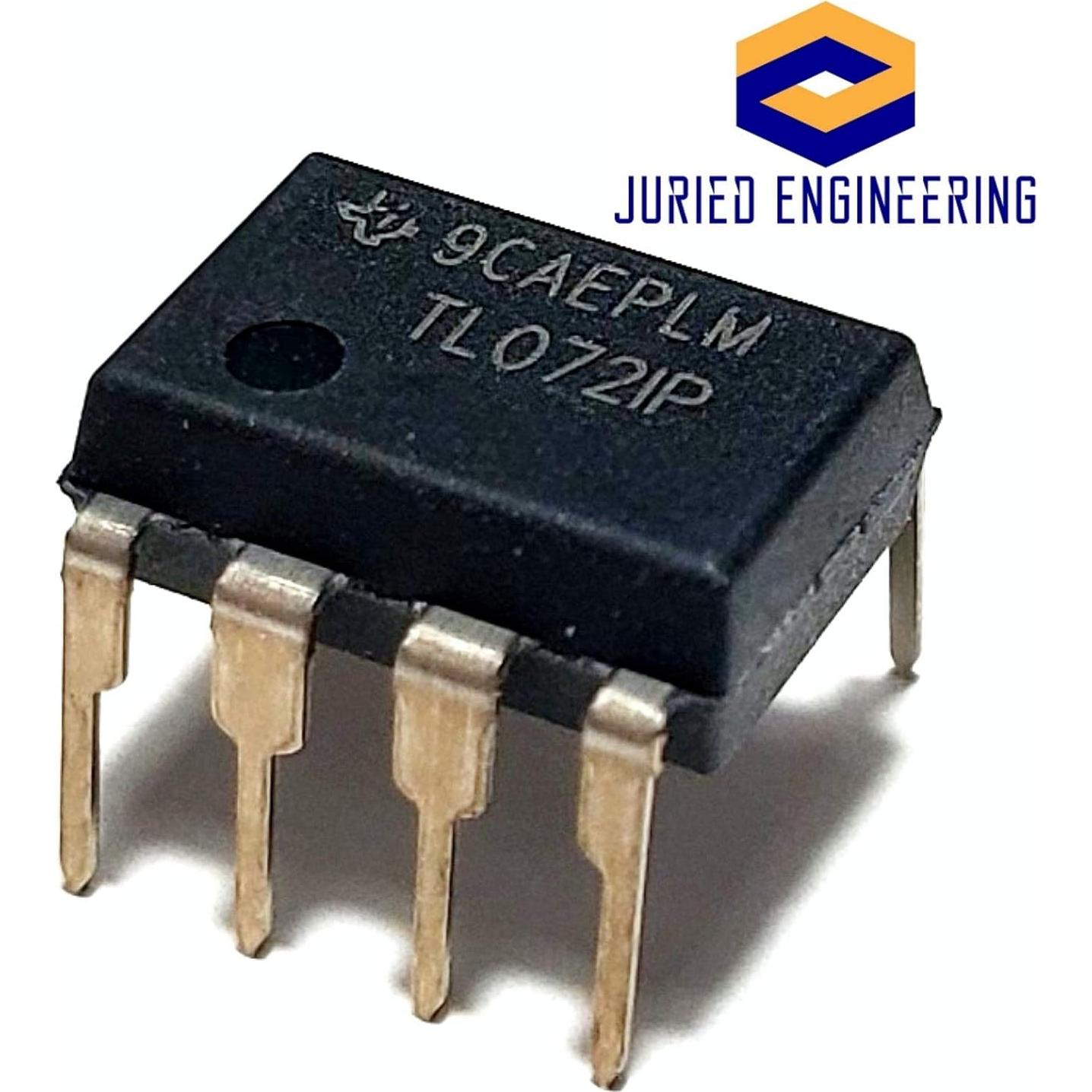 Amplificador Operacional TL072IP JFET Bajo Ruido DIP-8 (Paquete de 10)