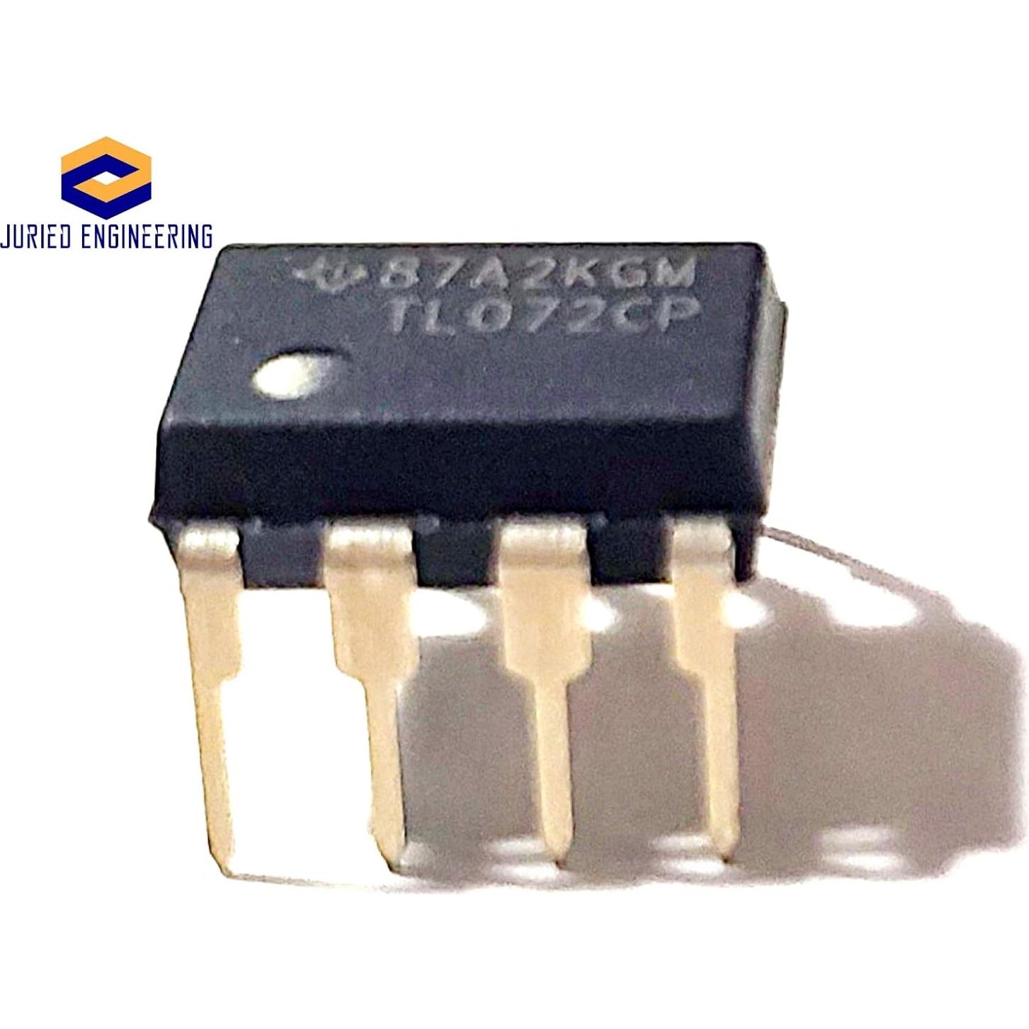 Amplificador Operacional TL072CP JFET Bajo Ruido DIP-8 (Paquete de 5)