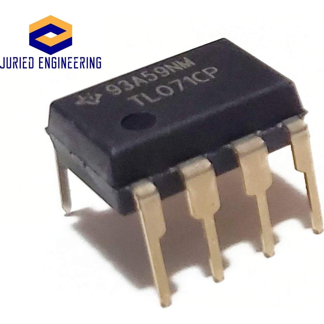 Amplificador Operacional JFET TL071CP TI Bajo Ruido DIP-8 (Paquete de 5)