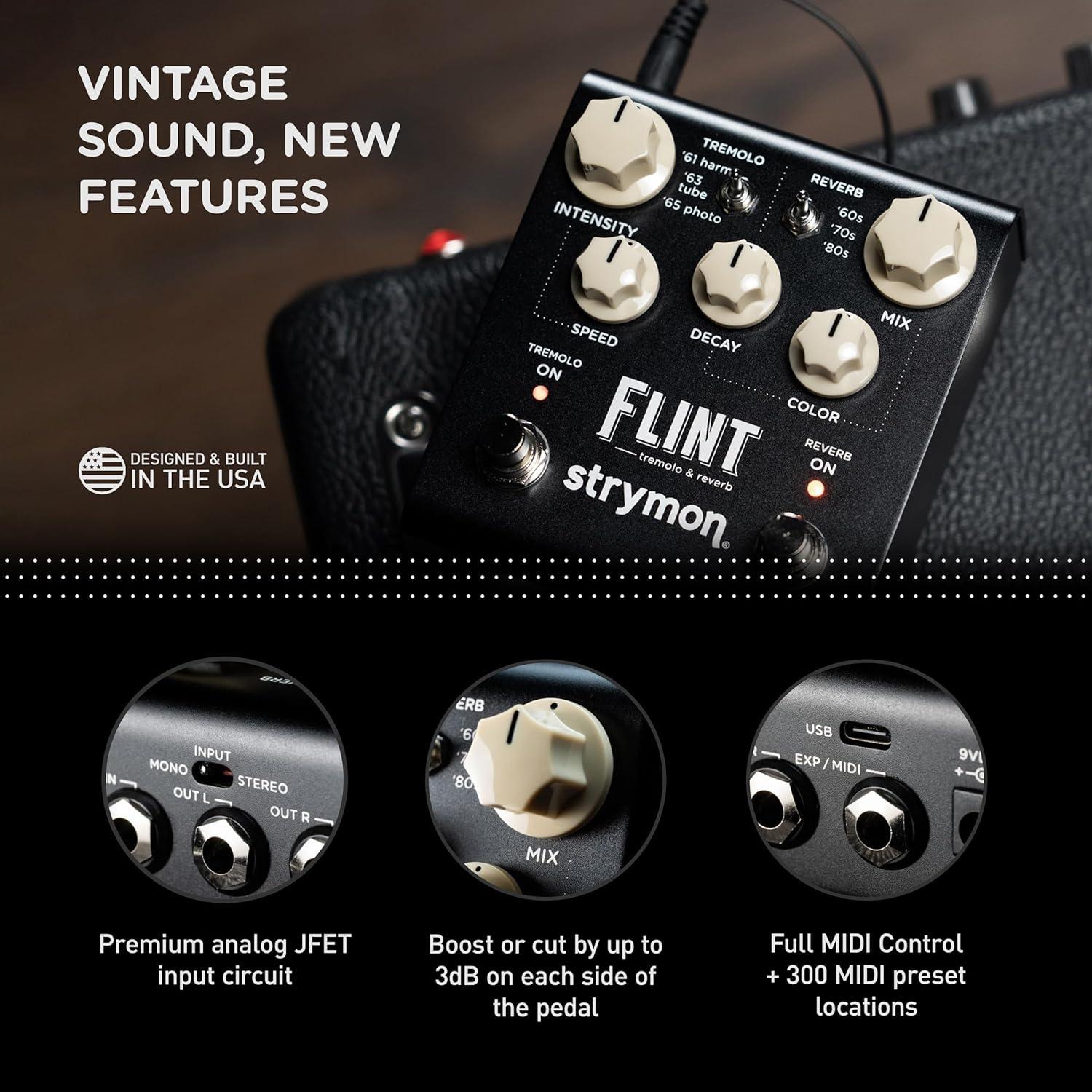 Pedal de Efectos Strymon Flint V2 Tremolo y Reverb 9V