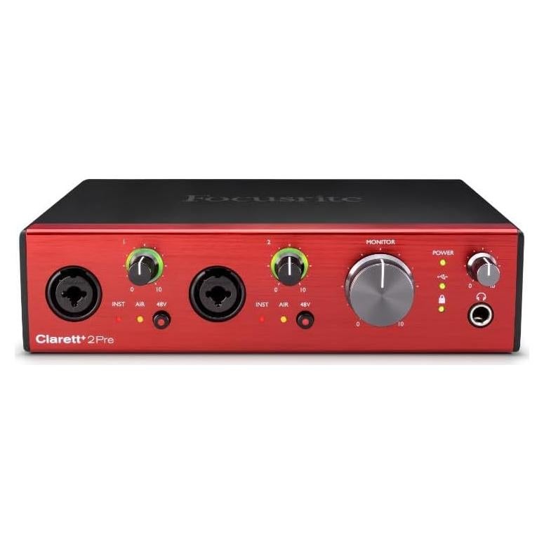 Focusrite Clarett+ 2Pre Interfaz de Audio USB-C 2 Pre-Amplificadores