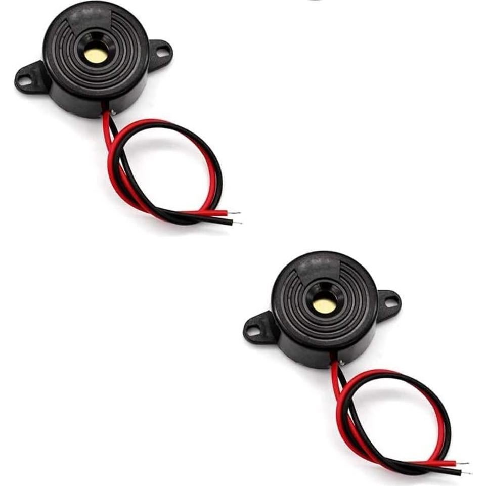Zumbador Electrónico Piezoeléctrico 2 Pcs 3-24V CC Alarma