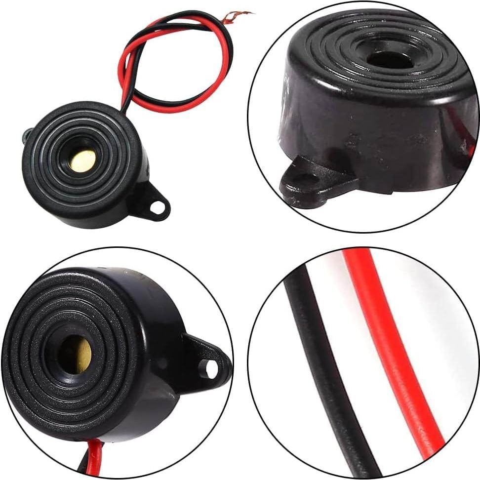 Zumbador Electrónico Piezoeléctrico 2 Pcs 3-24V CC Alarma