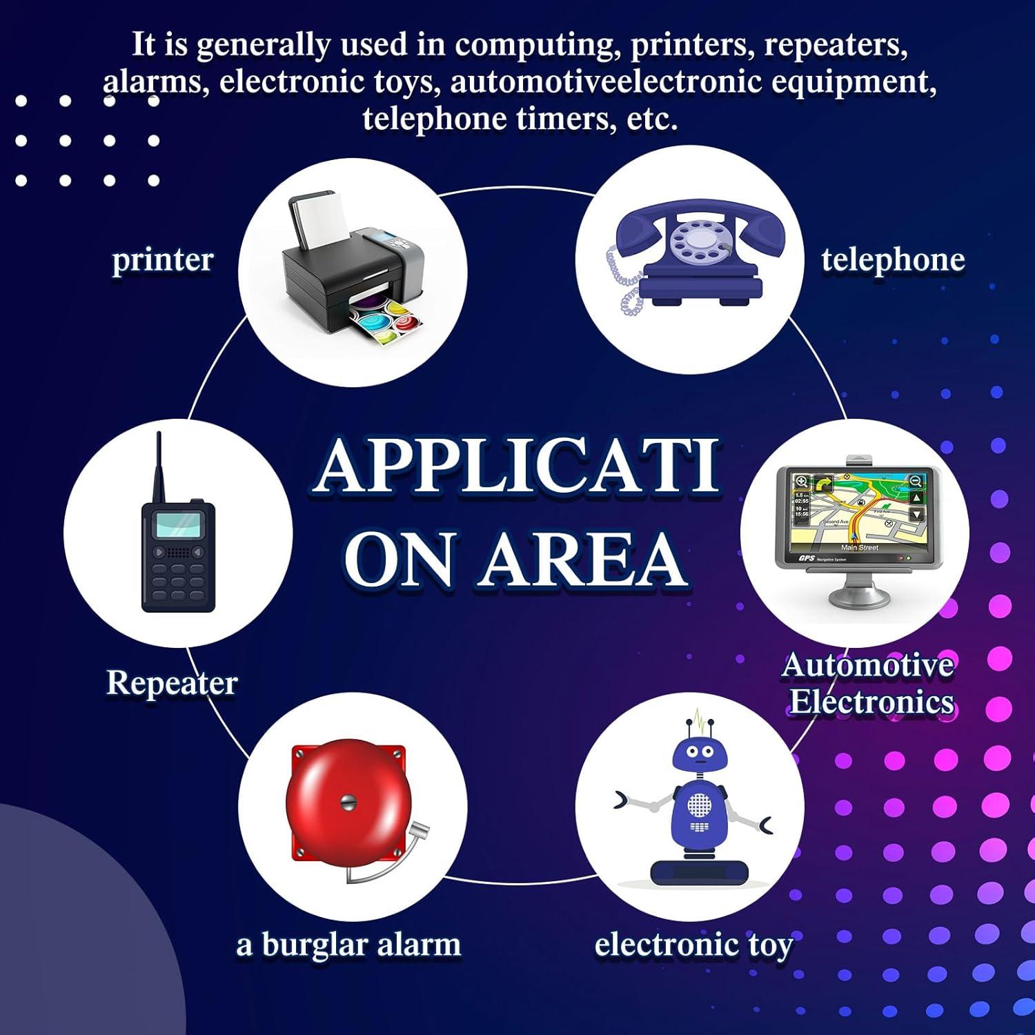 Zumbador Electrónico Activo Geiserailie 6 Pcs 95 dB 12V