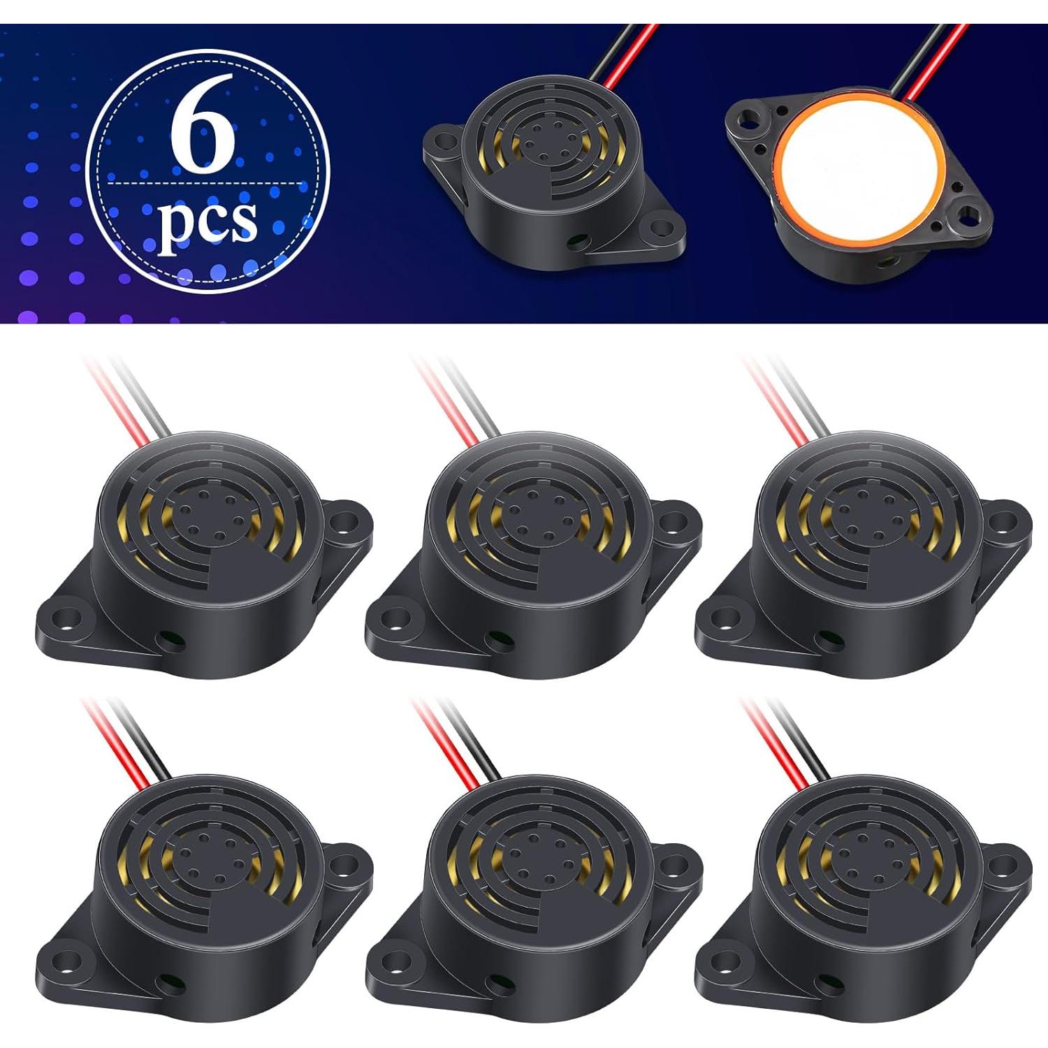 Zumbador Electrónico Activo Geiserailie 6 Pcs 95 dB 12V