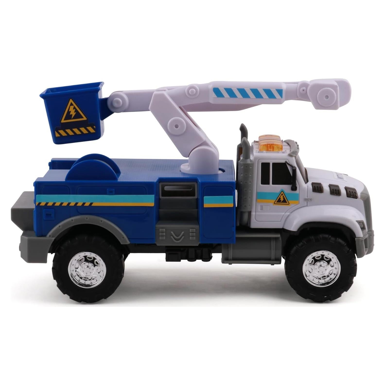 Camión de Juguete Cherry Picker Mighty Fleet 30,48 cm - Luces y Sonidos